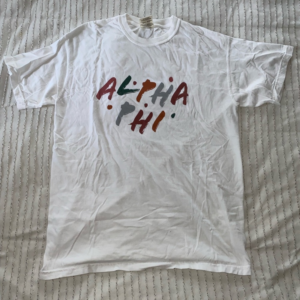 White Alpha Phi shirt